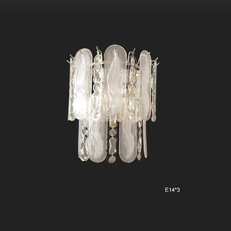Grand Lustre en Verre Blanc Pour Salle