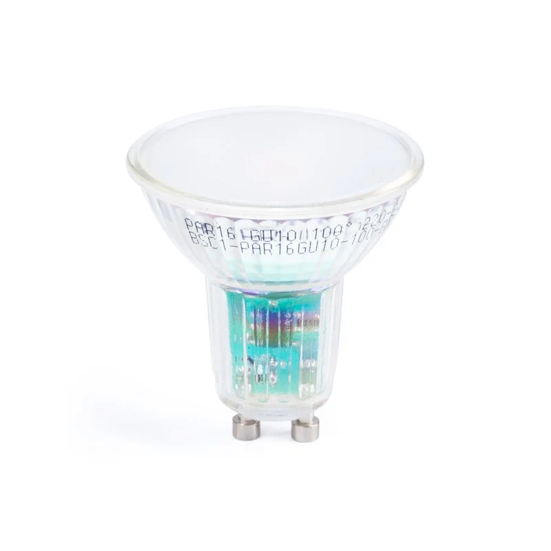 KIT Spot encastrable fixe Ø82mm (chromé) + Ampoule GU10 5,4W + Douille