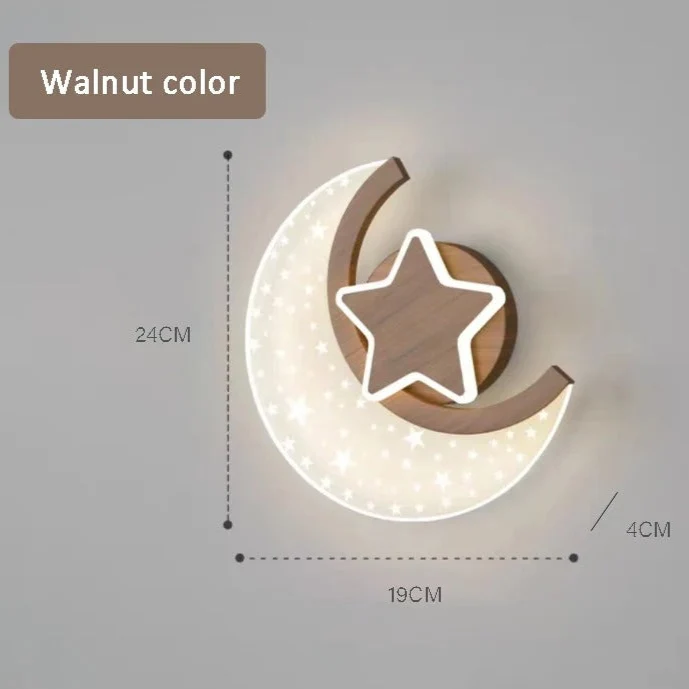 Applique Murale Enfant Lune Étoilée
