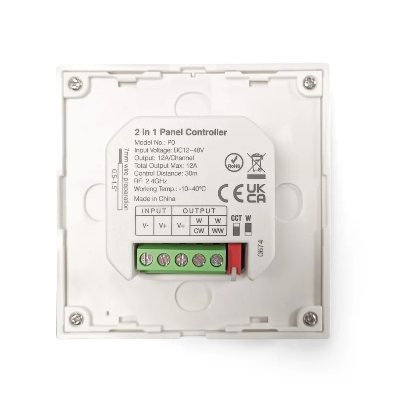 Panneau de commande RF avec molette - CCT - Mi Light - 2.4GHz