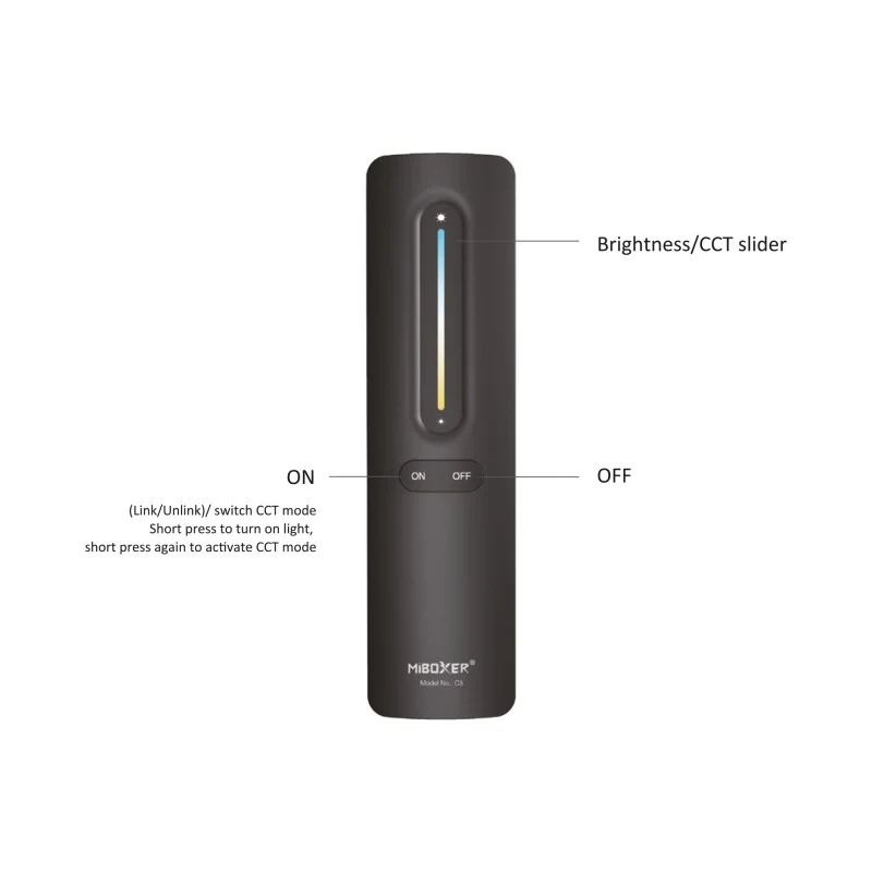 Télécommande CCT - 1 zone - RF 2.4Ghz - Mi Light - C3