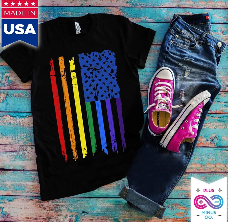 Mois de la fierté arc-en-ciel | T-shirts drapeau américain, chemise arc-en-ciel / chemise de fierté / tee-shirt arc-en-ciel / vêtements arc-en-ciel / chemise Pridefest / fierté
