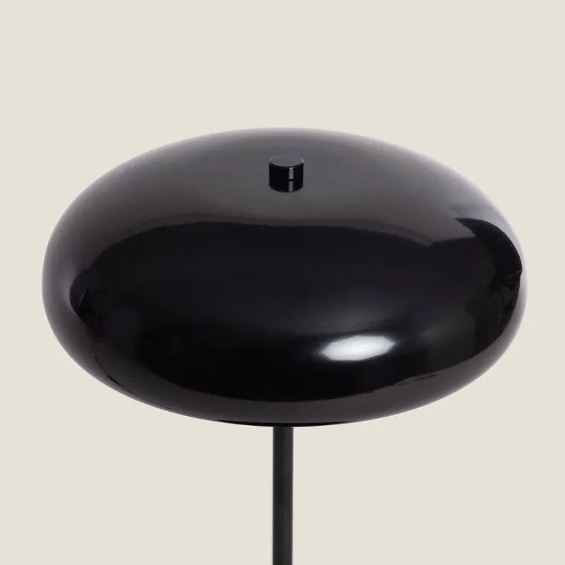 Lampe en métal noir brillant au style rétro vintage