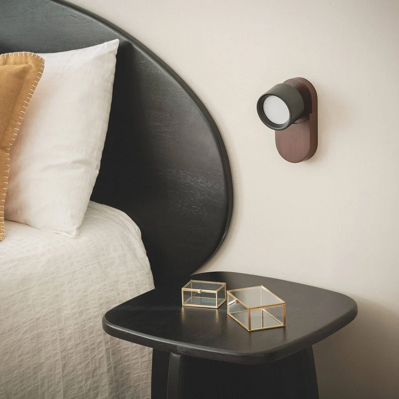 Lampe murale en Métal Noir Mat