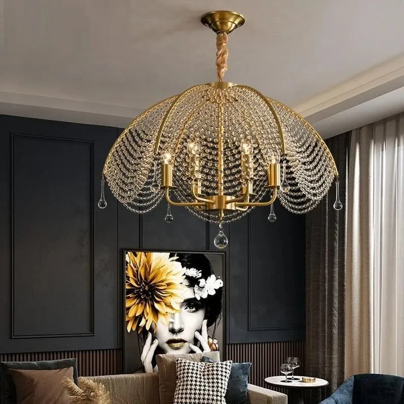 Lustre design de salon or