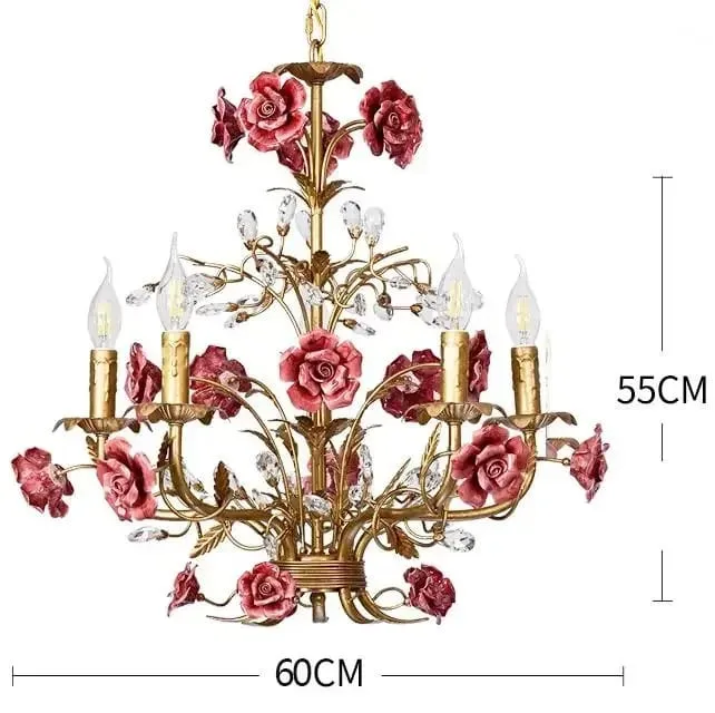 Lustre dore fleurs