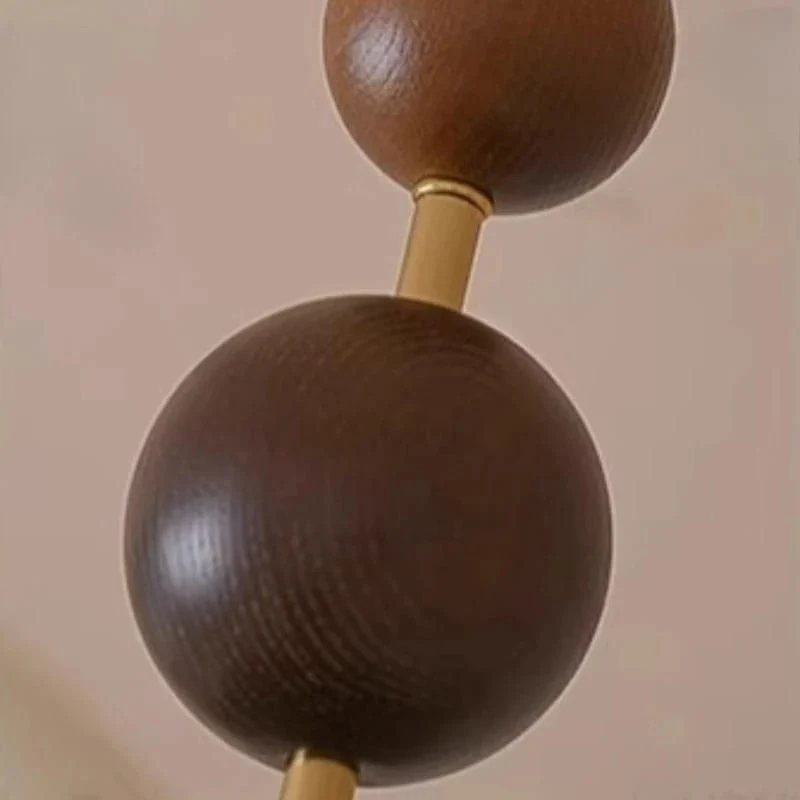 Plafonnier bois et tissu pour salon