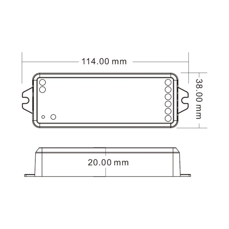 Contrôleur CCT 12-24V DC - 2 fils - 5A - RF 2.4GHz - PUSH dimmer - Skydance