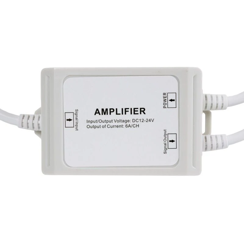 Amplificateur de signal RGBW 12-24V DC - 6A/canal - Étanche IP67