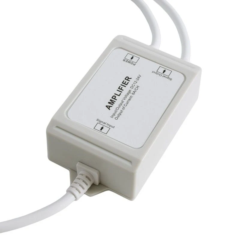 Amplificateur de signal RGBW 12-24V DC - 6A/canal - Étanche IP67