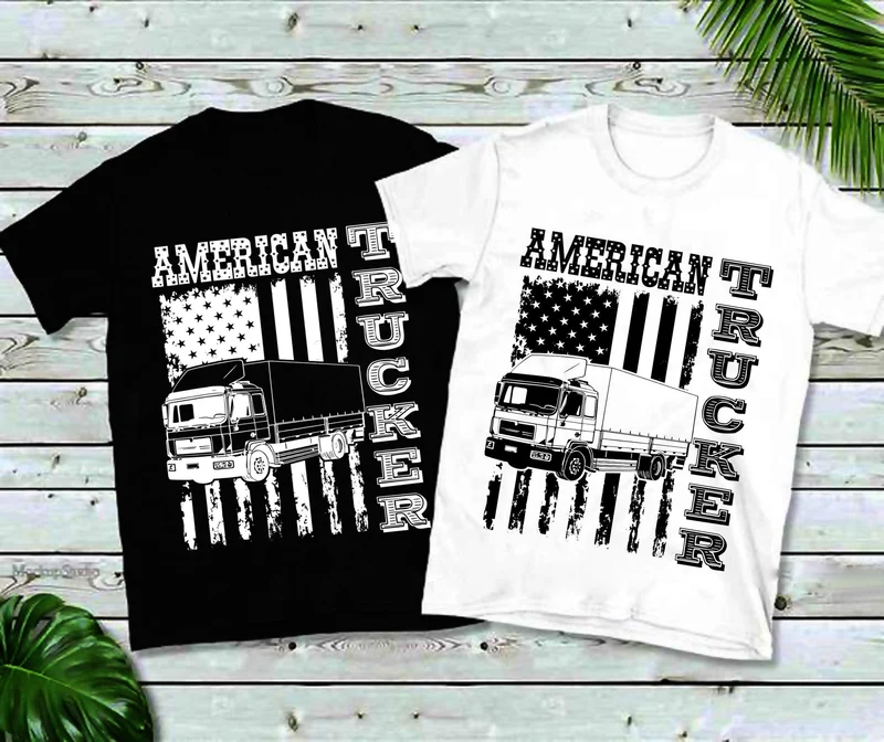 Camionneur américain | T-shirts drapeau américain