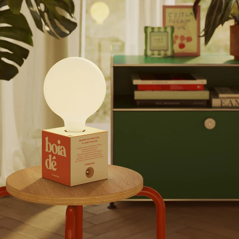 Lampe à batterie Cabless03 « Boia de » avec ampoule globe effet porcelaine - Tuttapolpa
