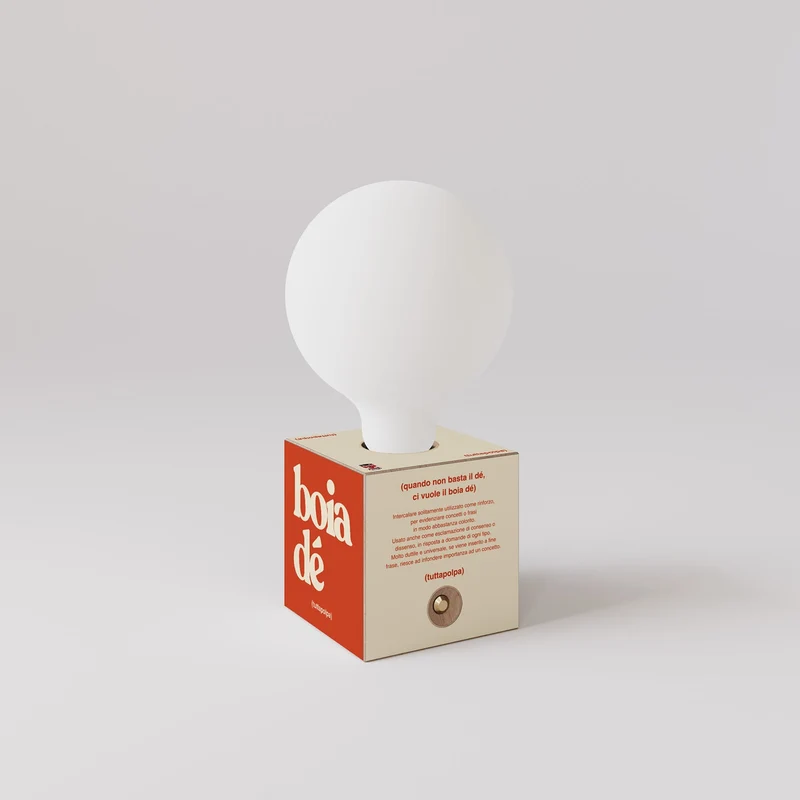 Lampe à batterie Cabless03 « Boia de » avec ampoule globe effet porcelaine - Tuttapolpa
