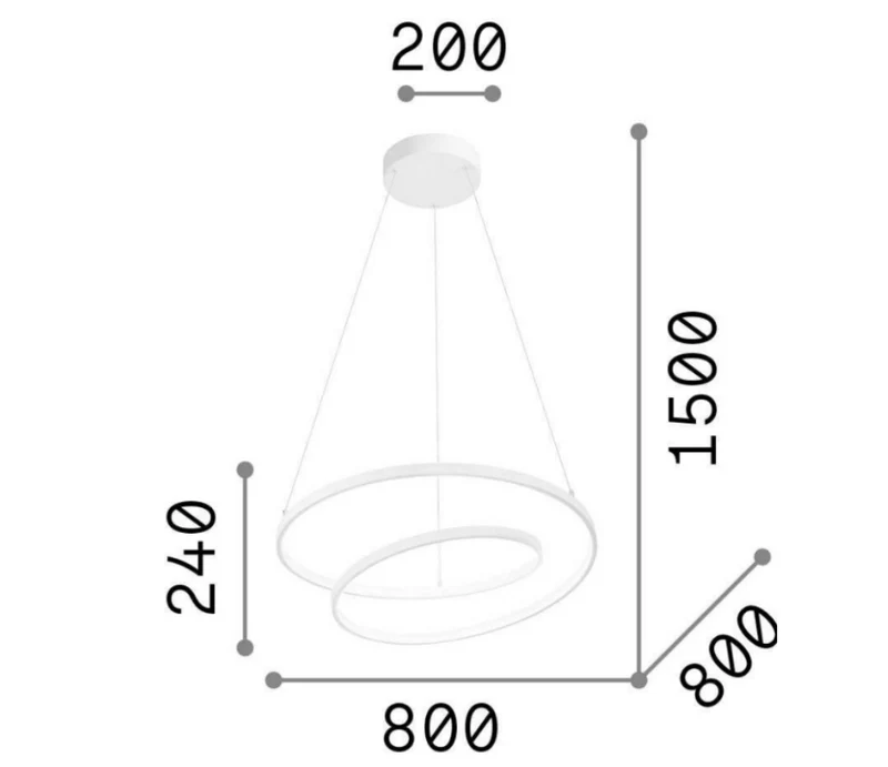 Suspension led design blanche - Alice