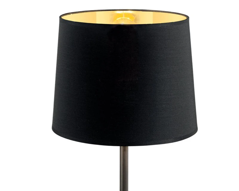 Lampe à poser de salon design de table noir et doré - Nina