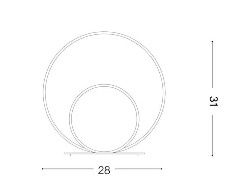 Lampe à poser design de table ronde led blanche - Ozo