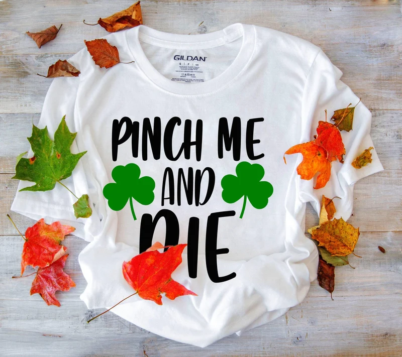 T-shirts Pinch Me And Die, chemise de la Saint-Patrick, chemise de mars, chemise de la Saint-Patrick, chemise Shamrock, chemise irlandaise chanceuse, chemise trèfle irlandaise