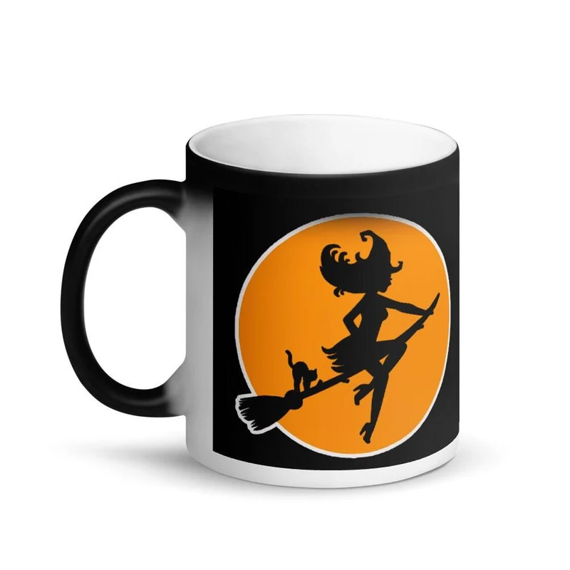 Oui, je peux conduire bâton Halloween Mug, Halloween Mug Gift, Halloween ideas, black halloween Mug || Tasse magique noire mate