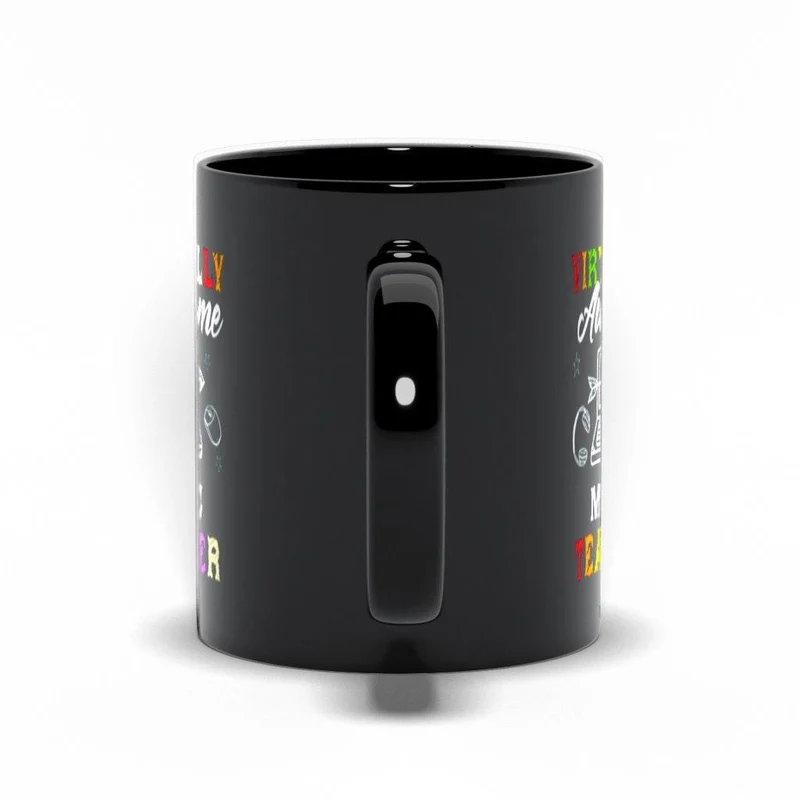 Professeur de musique pratiquement génial Black Mugs cadeau d’anniversaire de professeur, retour à l’école, cadeaux personnalisés de professeur