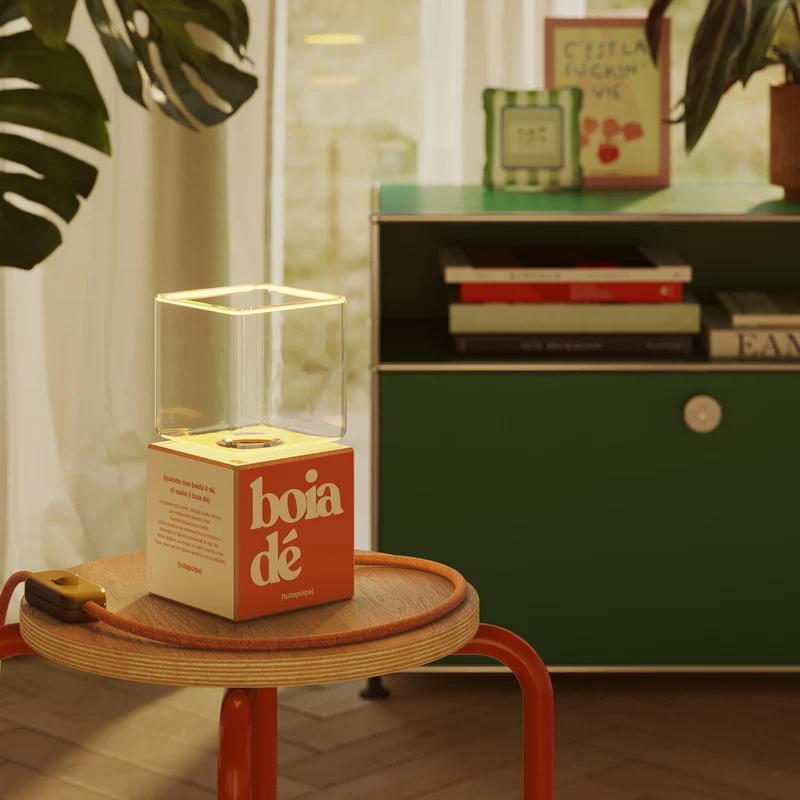 Lampe de table Cubetto "Boia de" avec Ampoule Ghost - Tuttapolpa