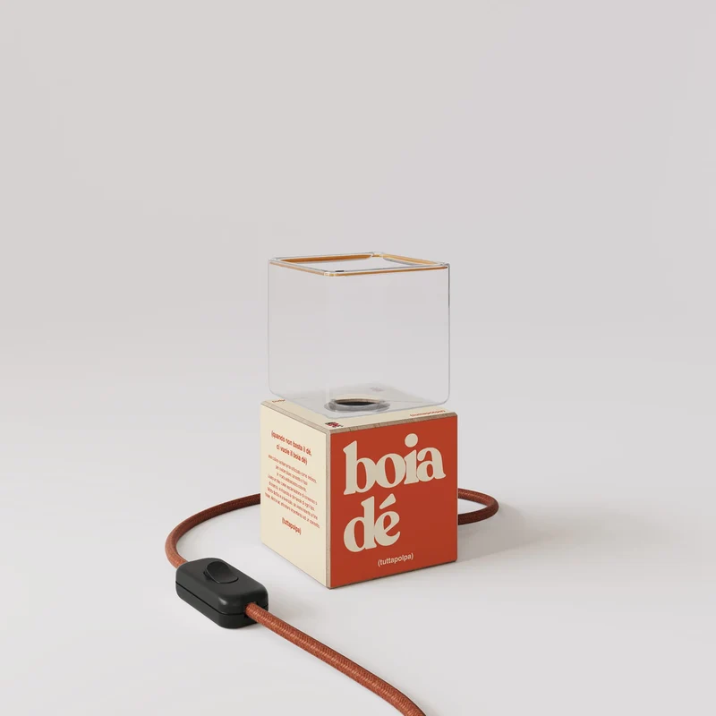 Lampe de table Cubetto "Boia de" avec Ampoule Ghost - Tuttapolpa