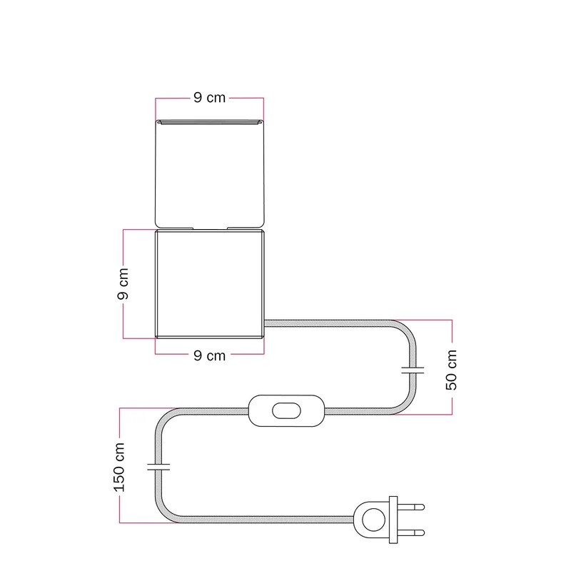 Lampe de table Cubetto "Boia de" avec Ampoule Ghost - Tuttapolpa