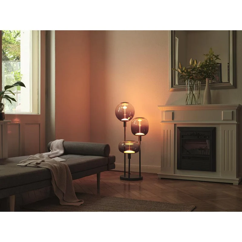 OSRAM DECOR Stick lampe sur pied DIM 3xE27 Gris foncé sans ampoules