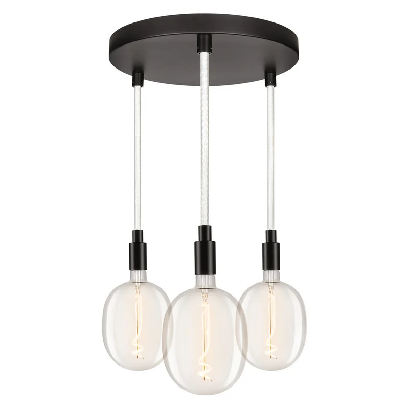 OSRAM DECOR Glow Suspension Plate, câble éclairé, 3xE27 LED Select