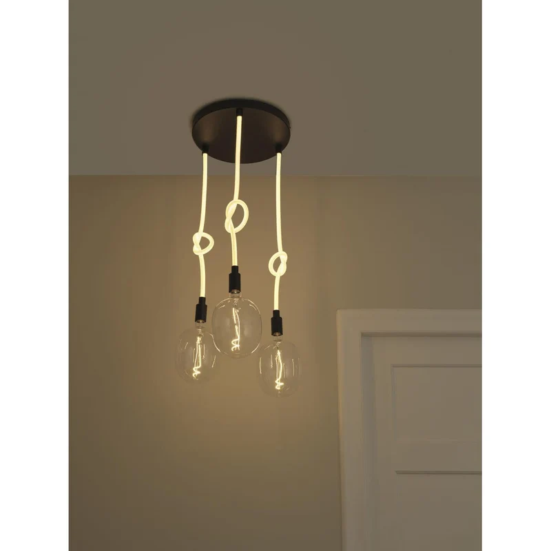 OSRAM DECOR Glow Suspension Plate, câble éclairé, 3xE27 LED Select