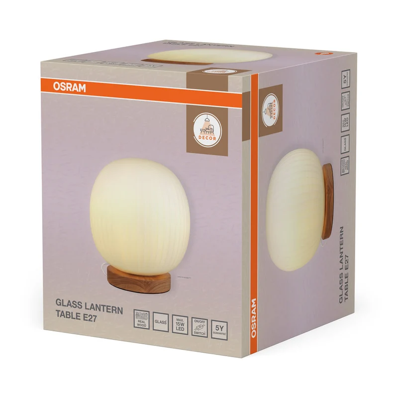 OSRAM DECOR Glass Lantern lampe à poser E27