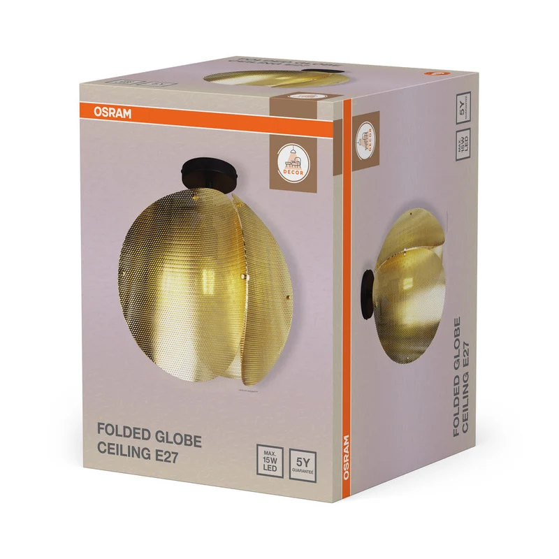 OSRAM DECOR Folded Globe Plafonnier E27 Or
