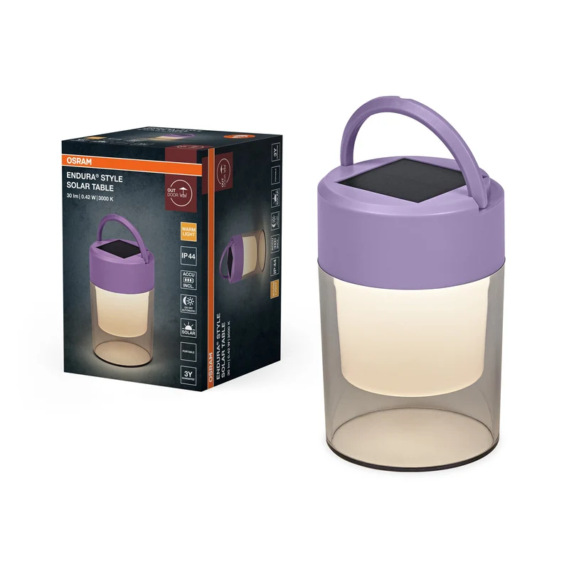 OSRAM ENDURA® Style lampe à poser solaire IP44 Violet