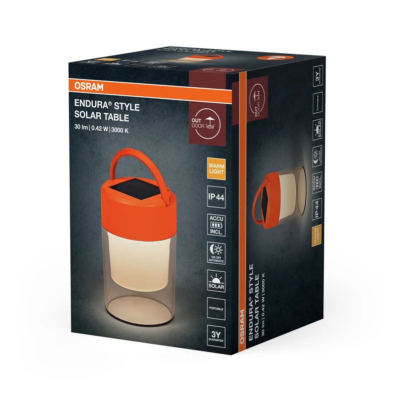 OSRAM ENDURA® Style lampe à poser solaire IP44 Orange