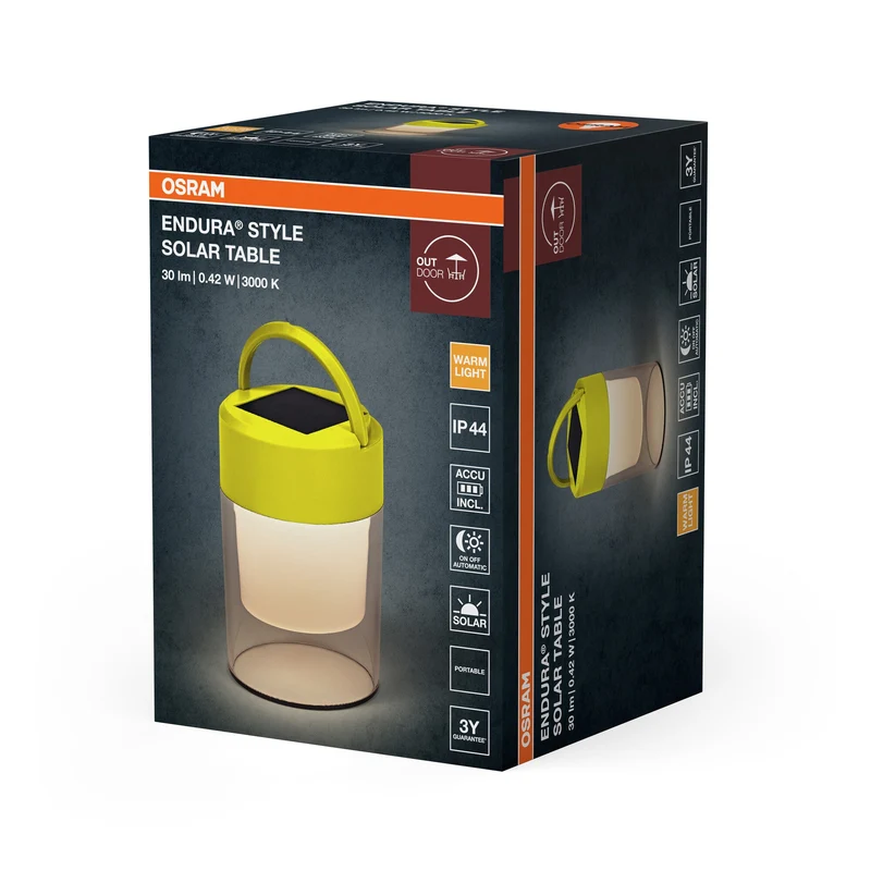 OSRAM ENDURA® Style lampe à poser solaire IP44 Jaune