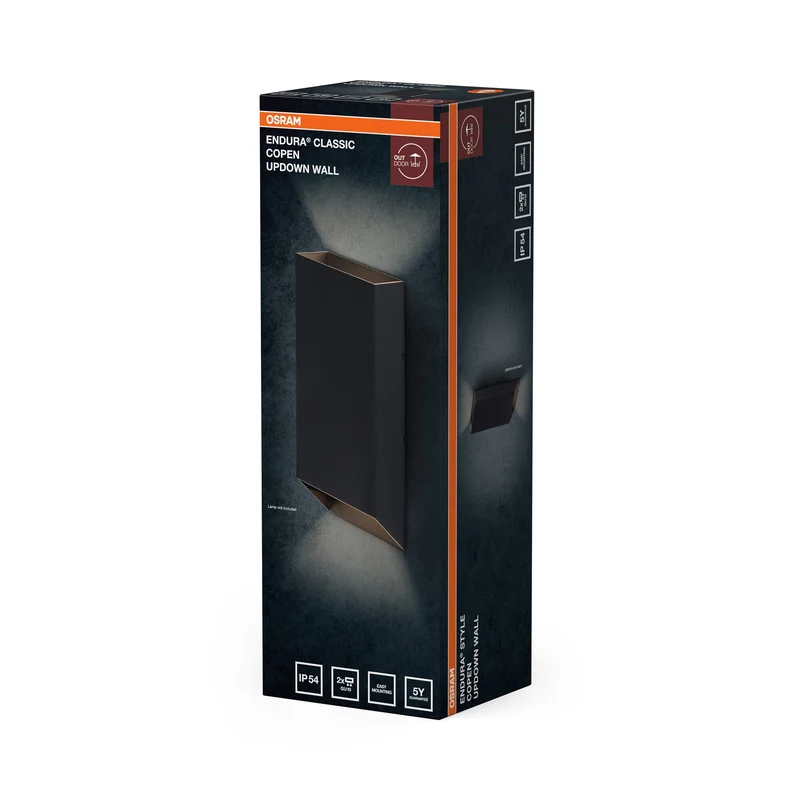 OSRAM ENDURA® Classic Copen Up-Down Applique extérieure GU10 IP54 Gris foncé