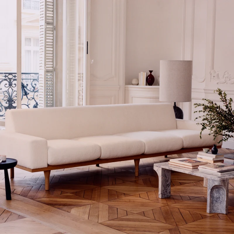 Gubi SW50 Sofa 4-Seater Fully Upholstered