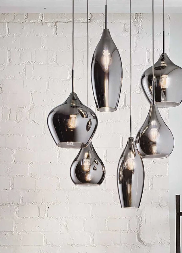 Lustre moderne en verre fumé - Sofia