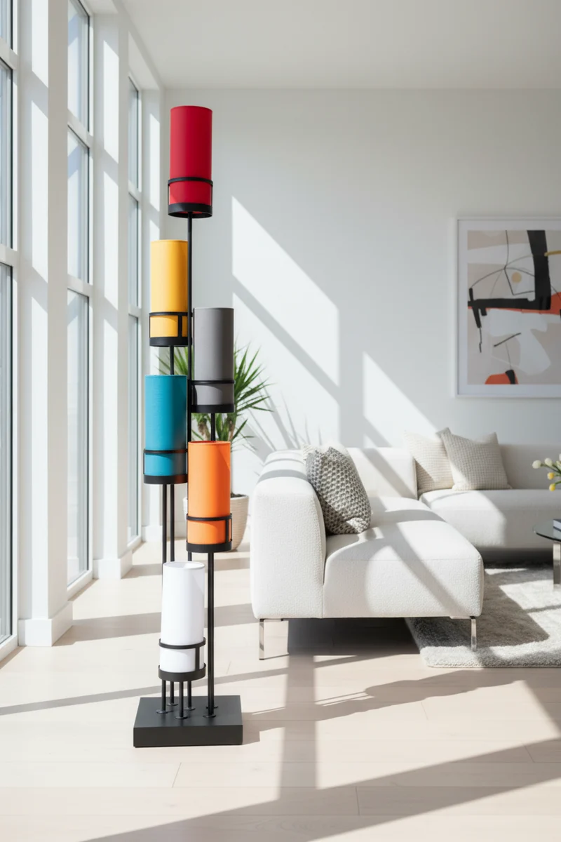 Lampadaire de salon moderne multicolor - Sixt