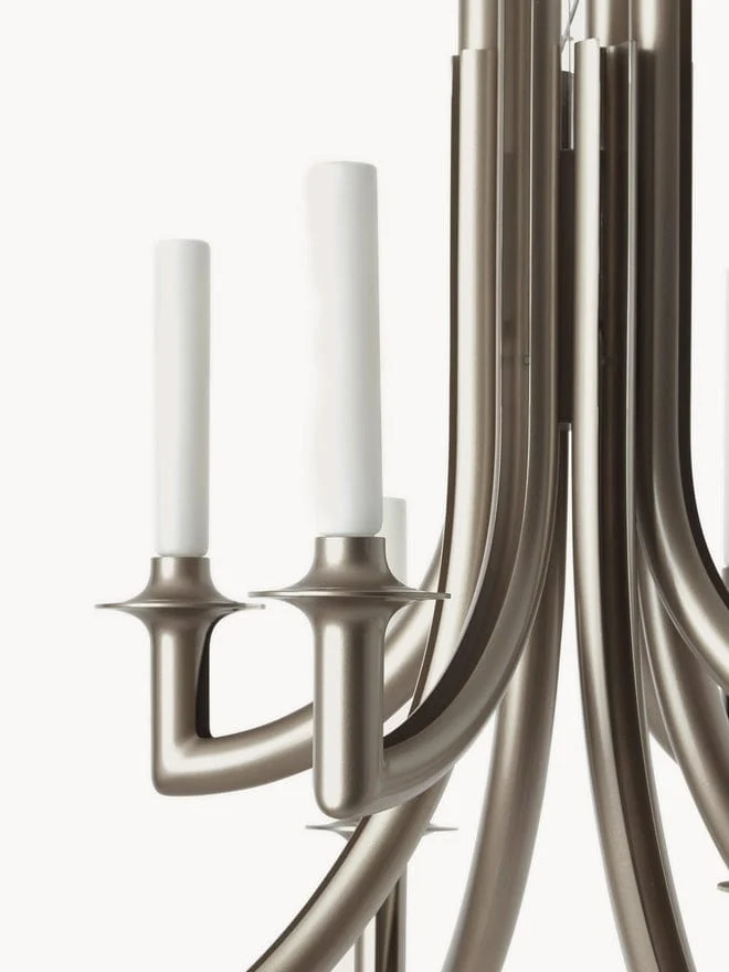 Lustre chandelier salon design noir