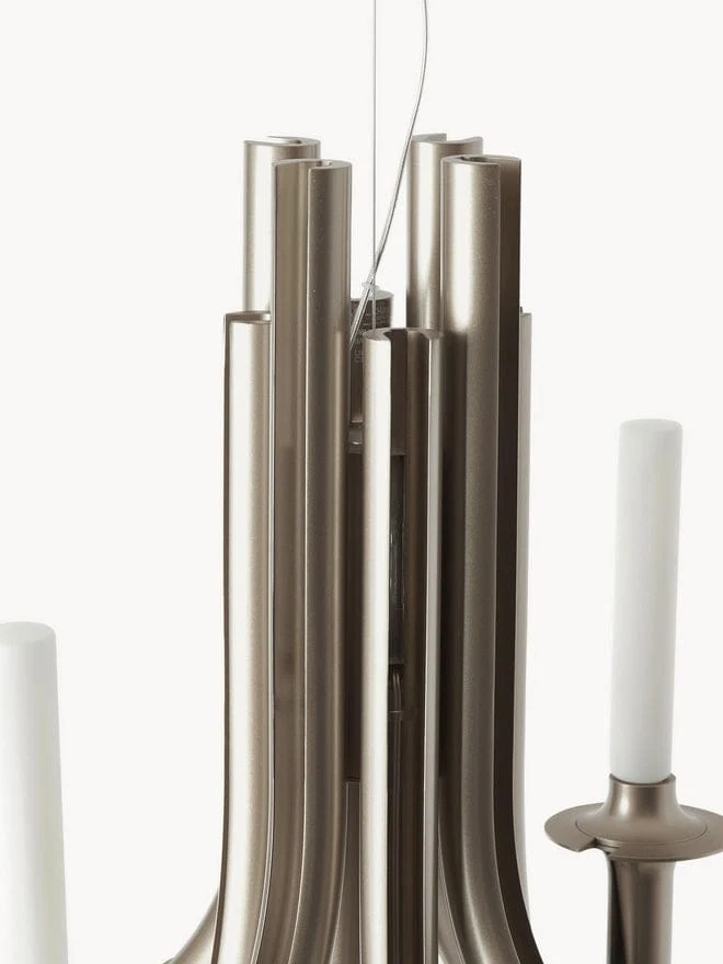 Lustre chandelier salon design noir