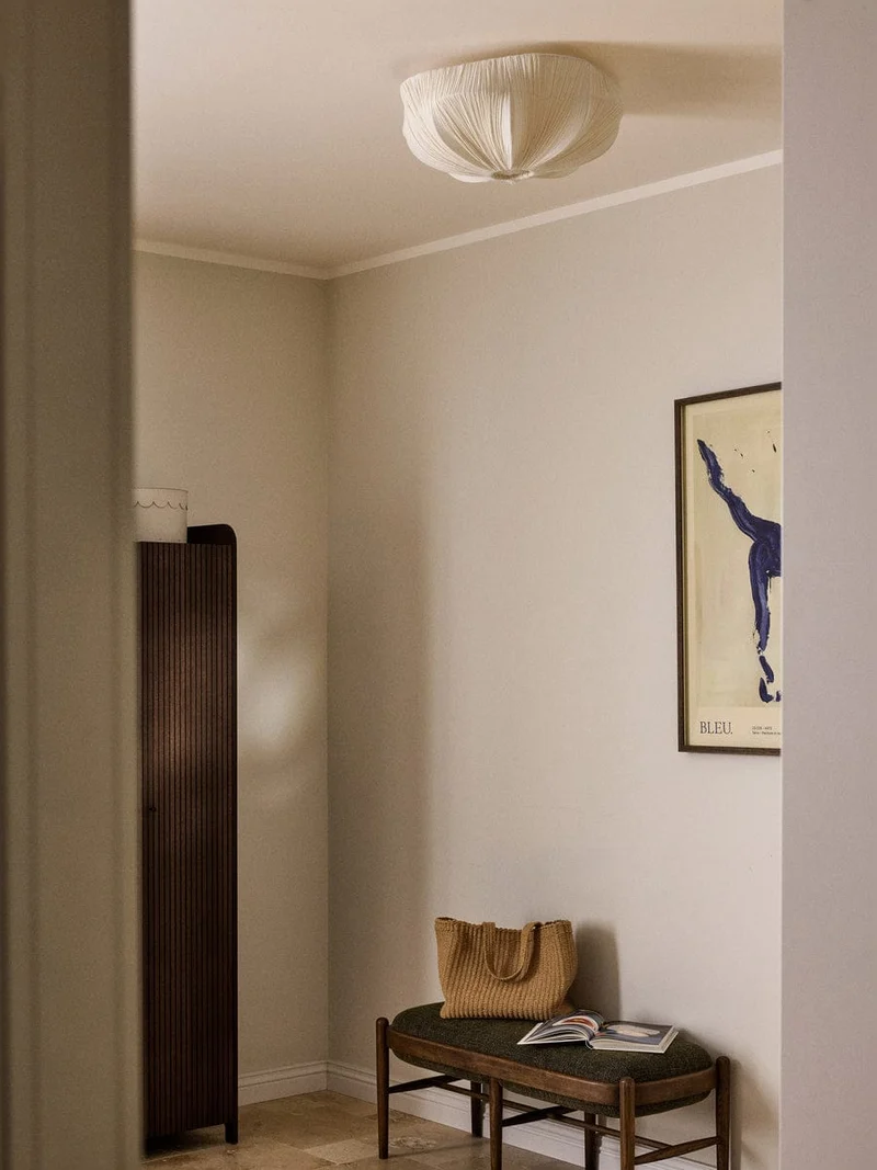 Plafonnier luminaire en lin