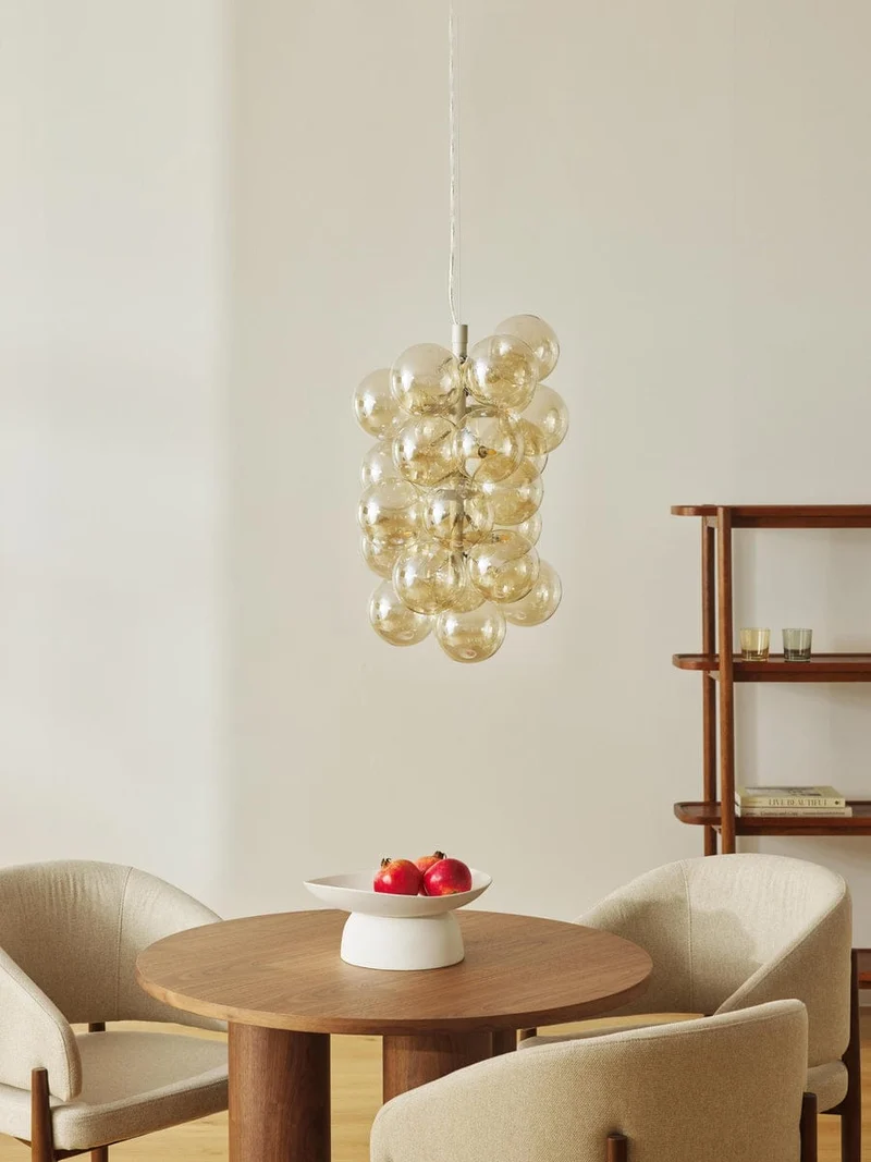 Luminaire suspension bulles verre