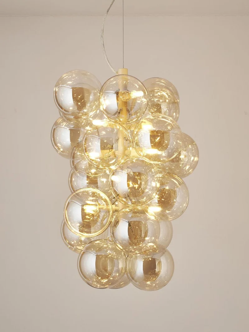 Luminaire suspension bulles verre