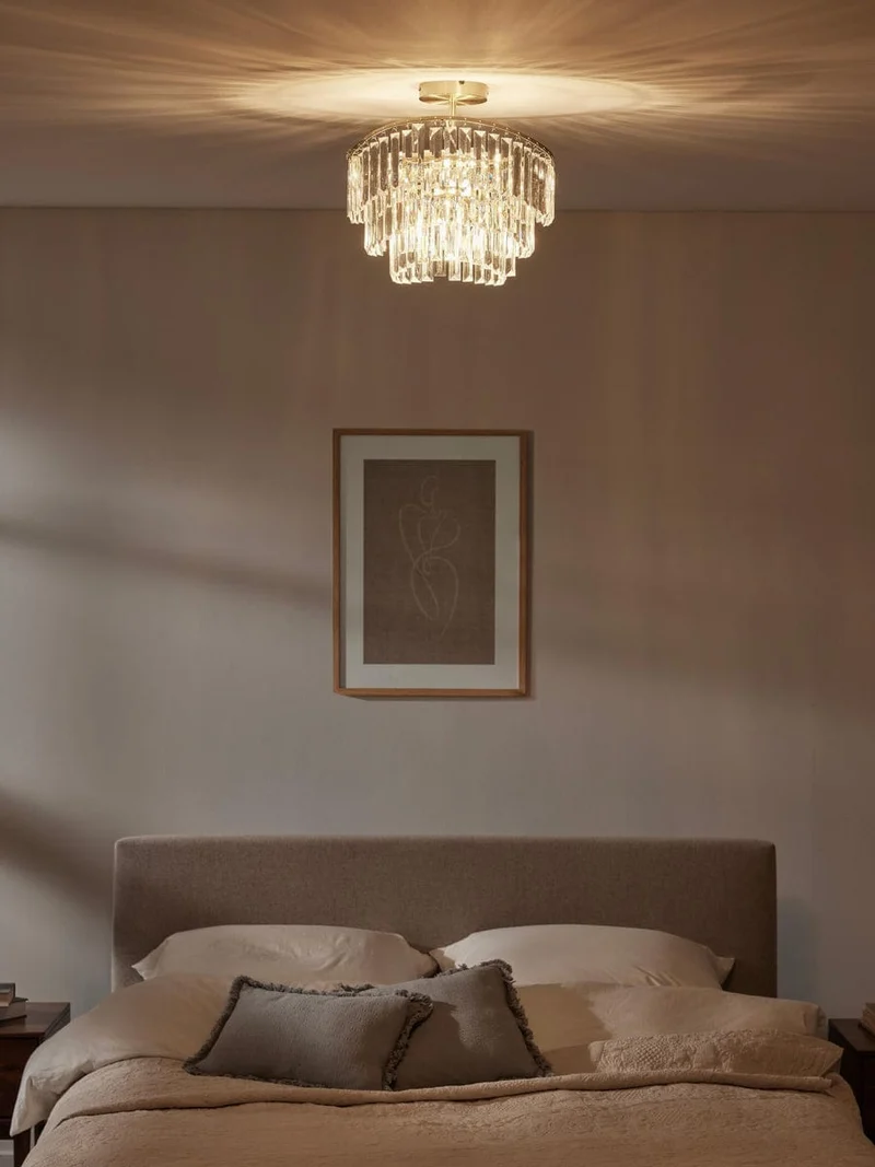Petit plafonnier luminaire verre luxe