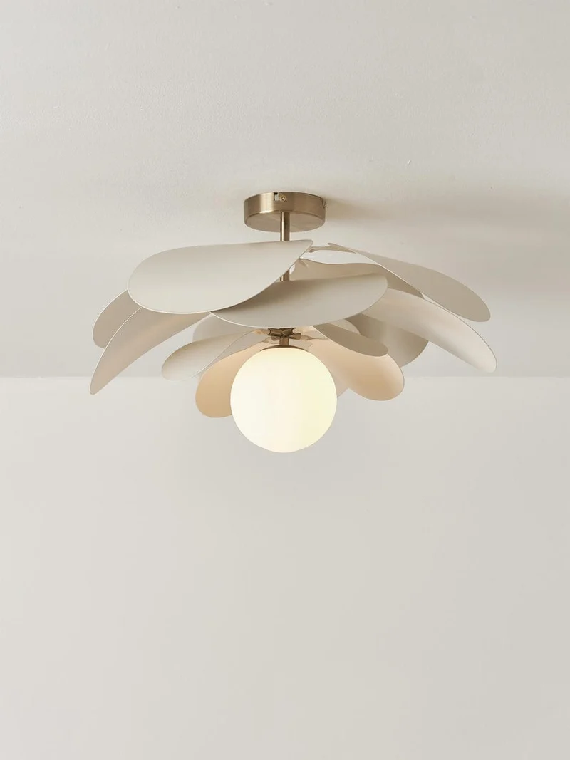 Plafonnier blanc pour cuisine minimaliste