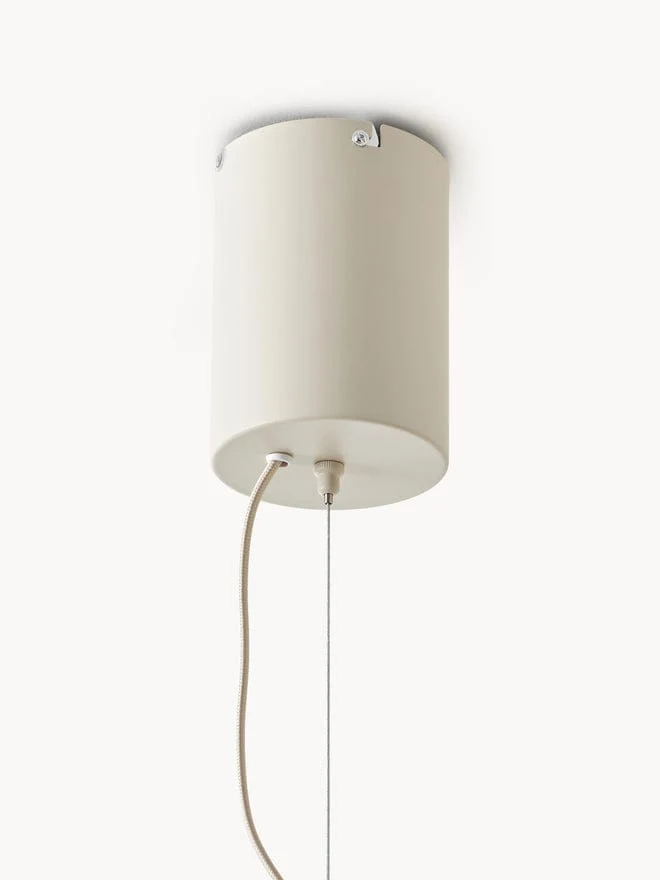 Suspension salon lin noir et beige