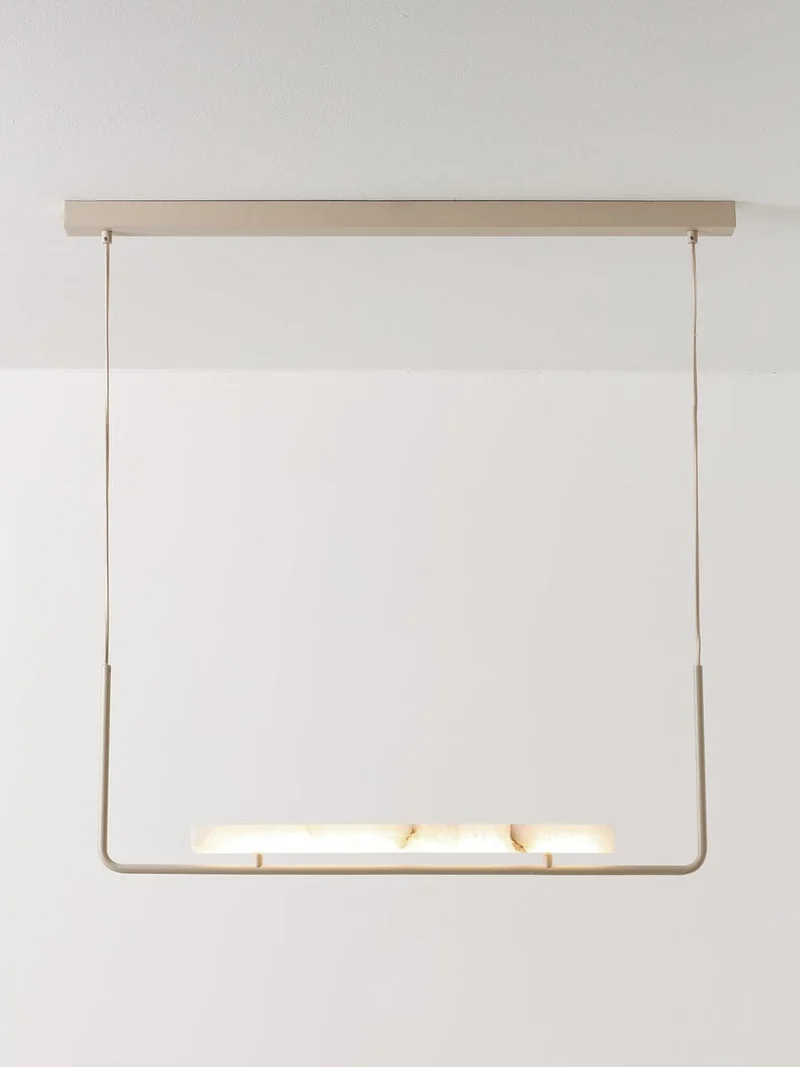 Lustre minimaliste blanc ilot