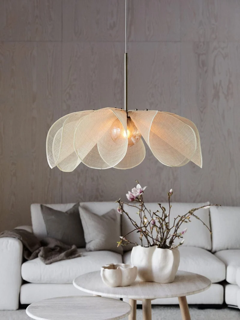 Suspension Luminaire Fibres Bananier