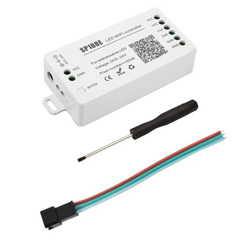 Contrôleur LED IC pixel WIFI RGB/RGBW - 5-24V DC - 2048 pixels