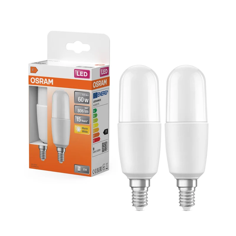 OSRAM LED PCR CLASSIC Ampoule stick 8,5W 827 Mate E14